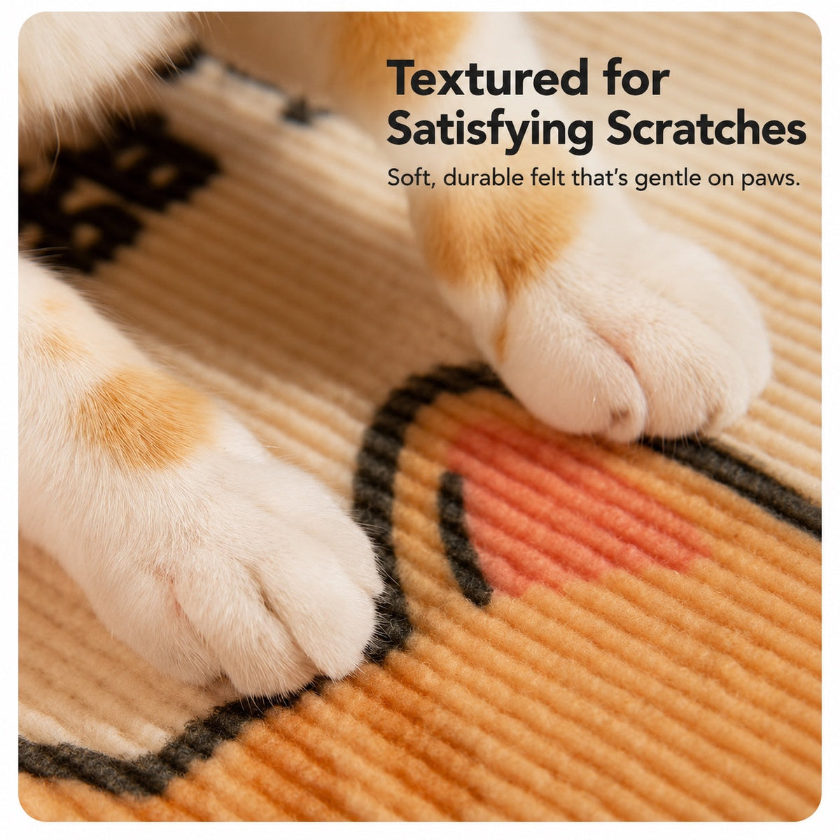 5D Decorative Wall Cat Scratcher – Peel & Stick, Residue-Free Removal