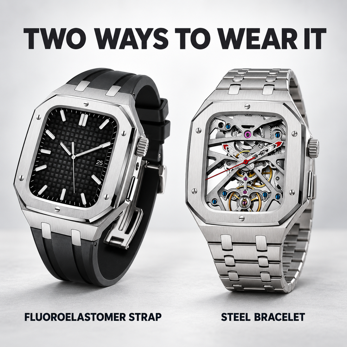 Stainless Steel Mod Case & Band for Apple Watch