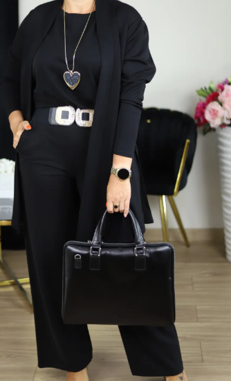 Elegant Longline Cardigan & Top & Pants 3-Pieces Set