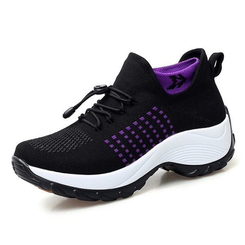 Chaussures confortables pour femmes avec support coussin d'air pour réduire le stress du dos et des genoux