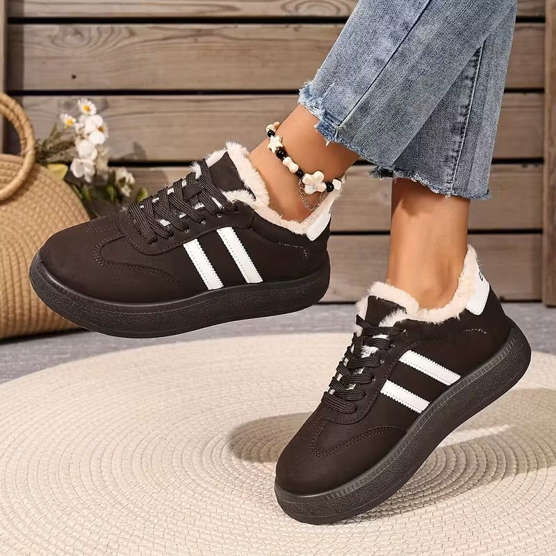 Women's Waterproof Warm Platform Sneakers Boots