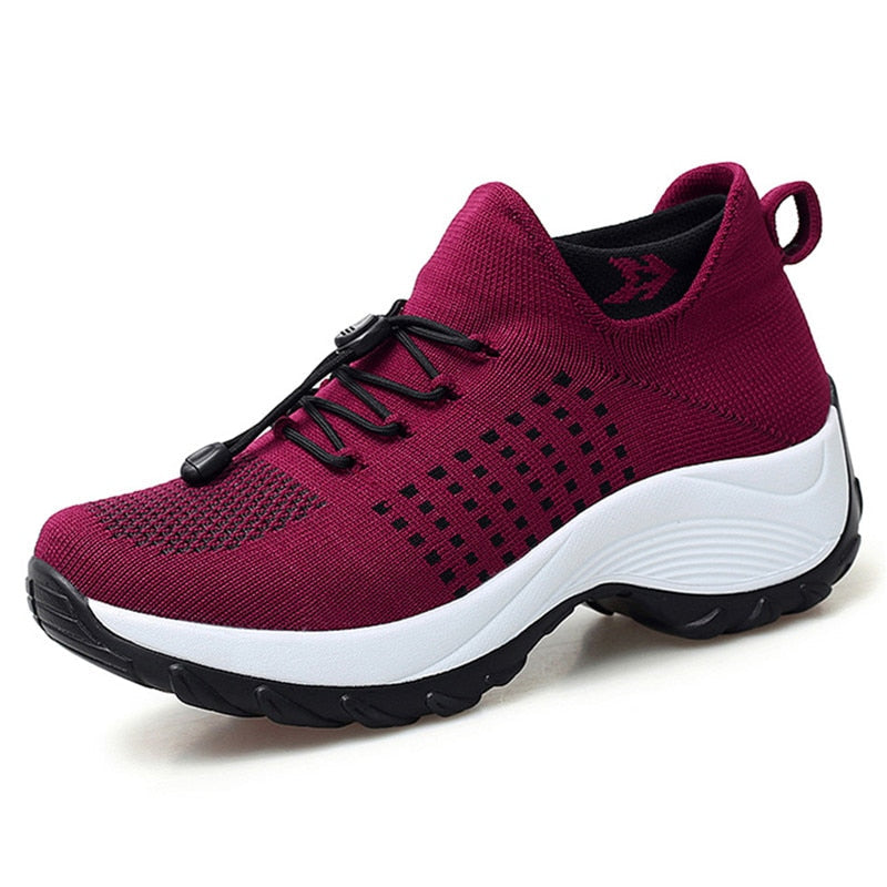 Chaussures confortables pour femmes avec support coussin d'air pour réduire le stress du dos et des genoux