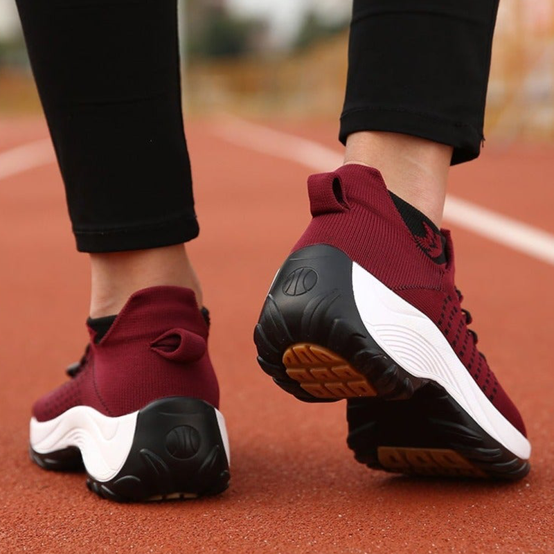 Chaussures confortables pour femmes avec support coussin d'air pour réduire le stress du dos et des genoux