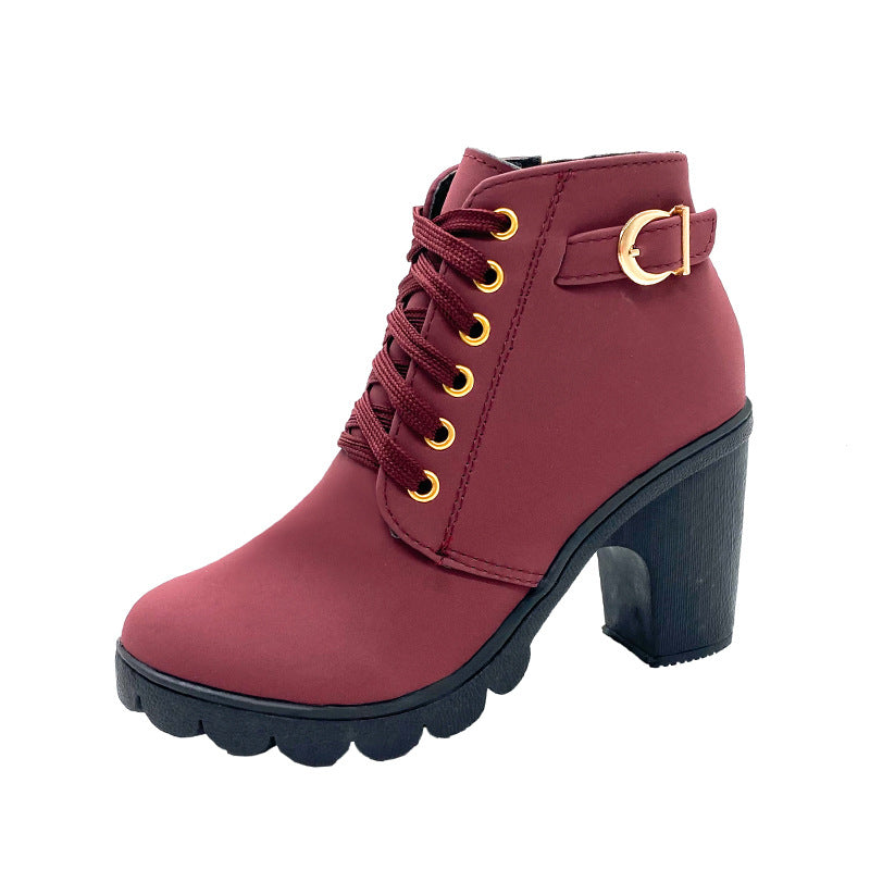 Women's Sole Chunky Heel Boots