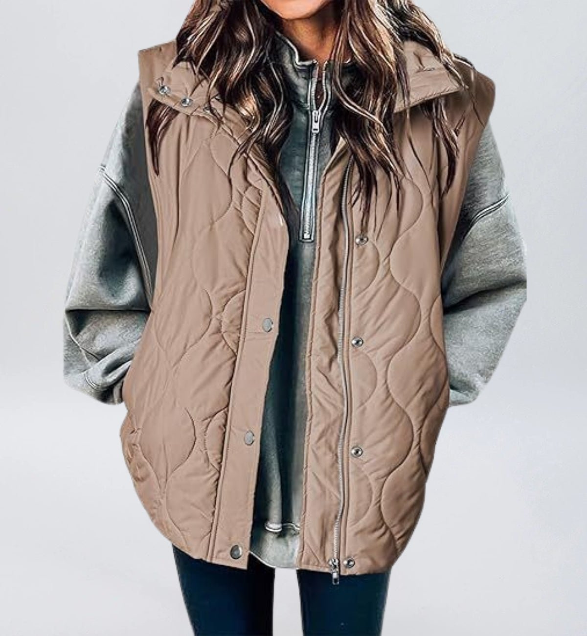 Women Cropped Puffer Vest Stand Collar Sleeveless Lightweight Quilted Vest