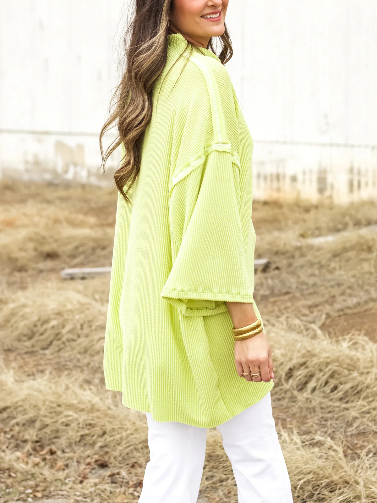 Oversize High Neck Urban Ribbed Tunic (Buy 2 Free Shipping)