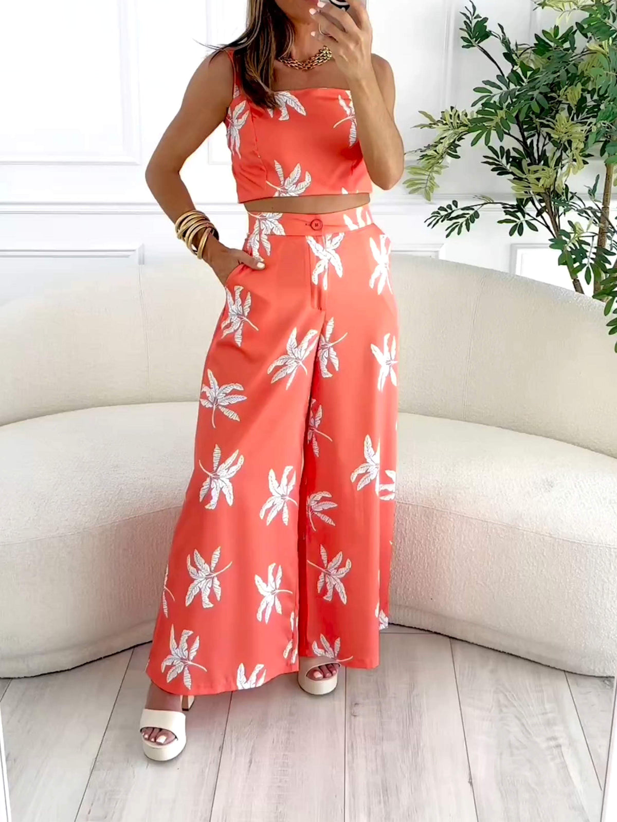 Ensemble deux pièces décontracté pour femme