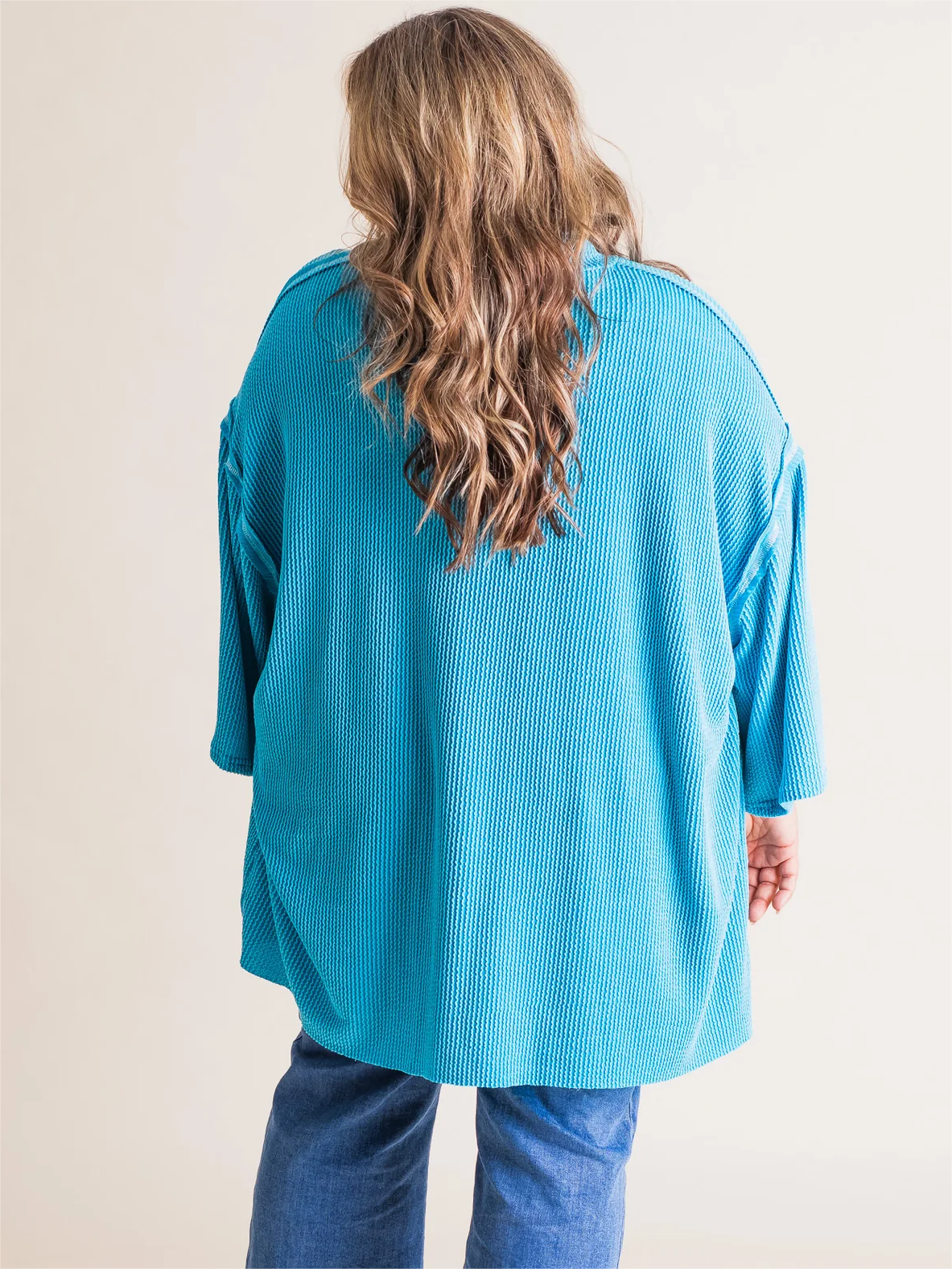Oversize High Neck Urban Ribbed Tunic (Buy 2 Free Shipping)