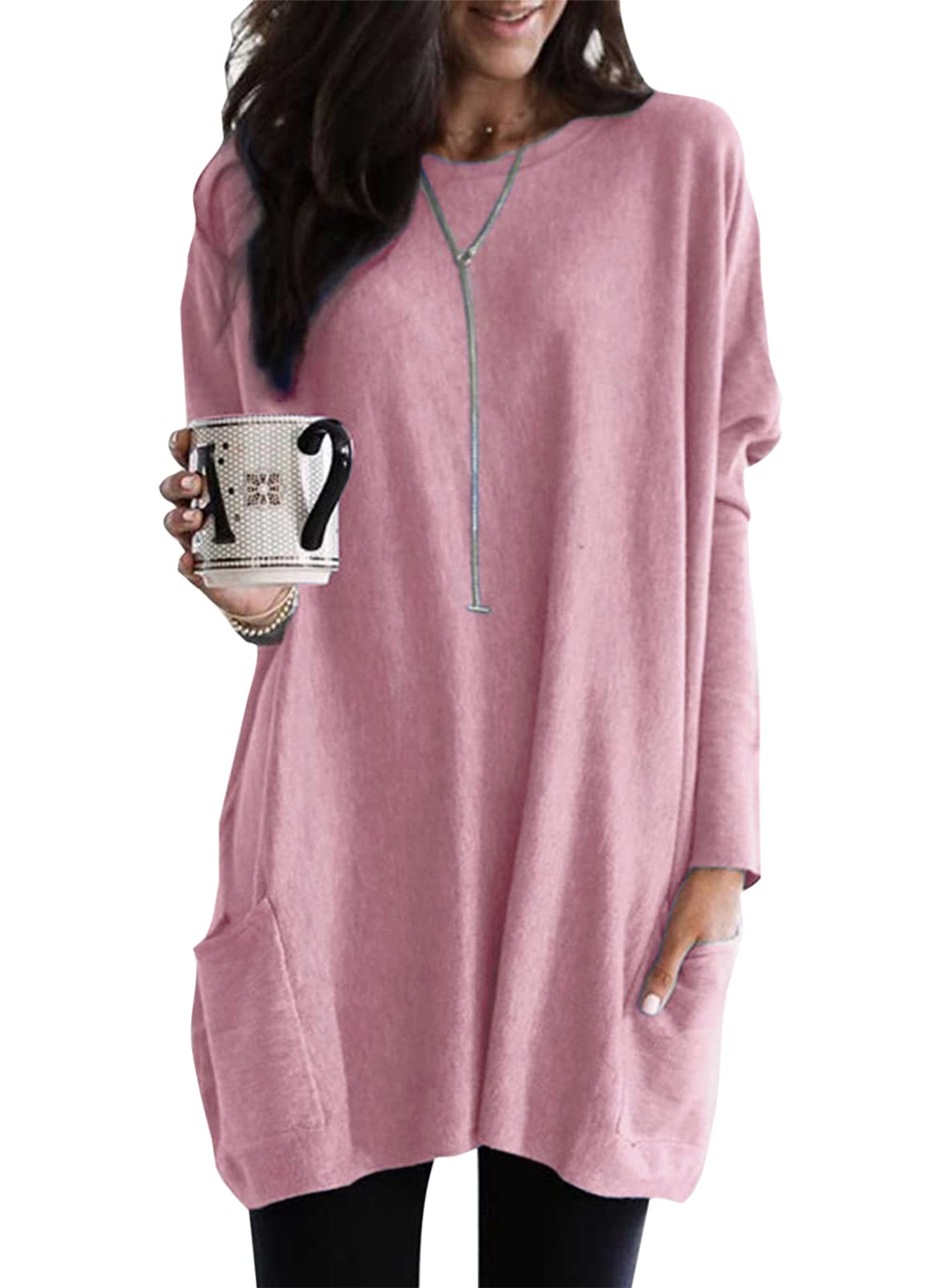 Women's Lightweight Long Sleeve Tunic Top (Buy 3 Free Shipping)