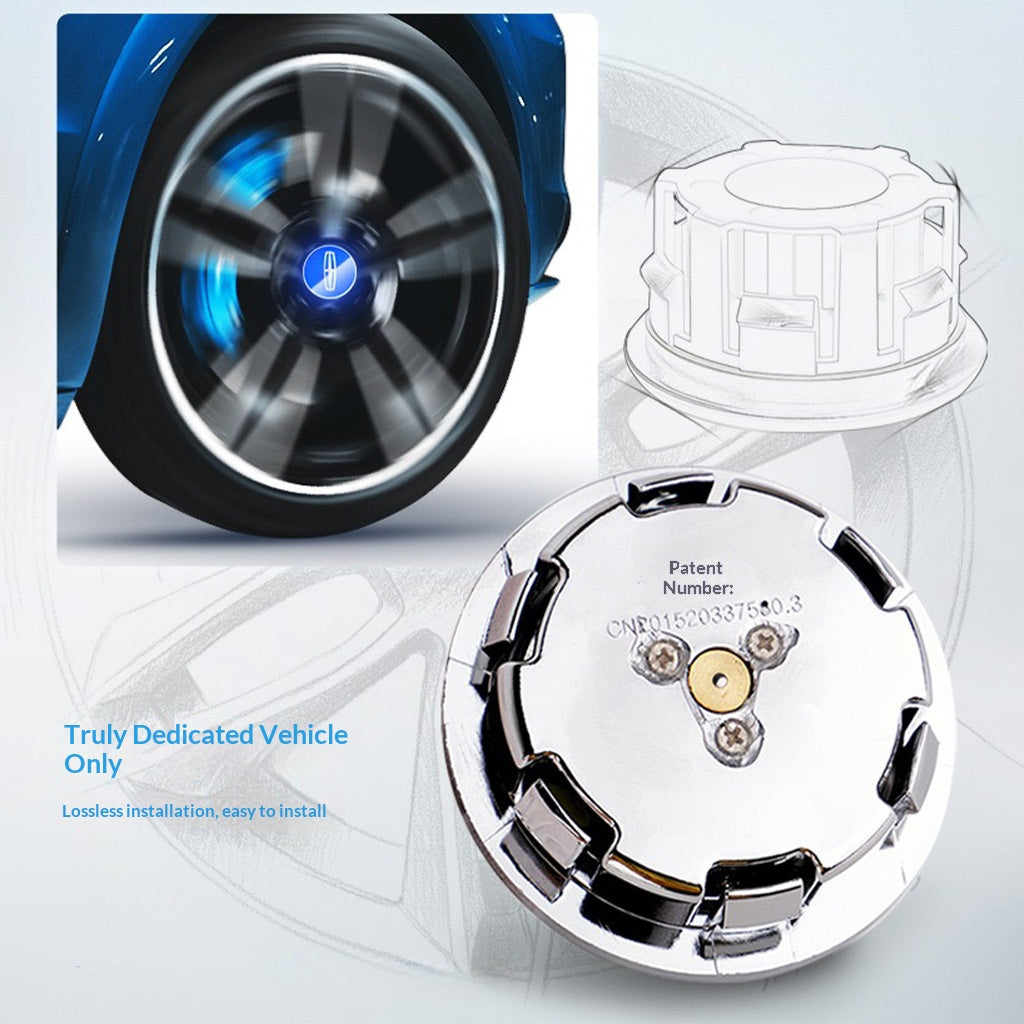 4PCS Self-powered Car Wheel Hub Floating Center Caps