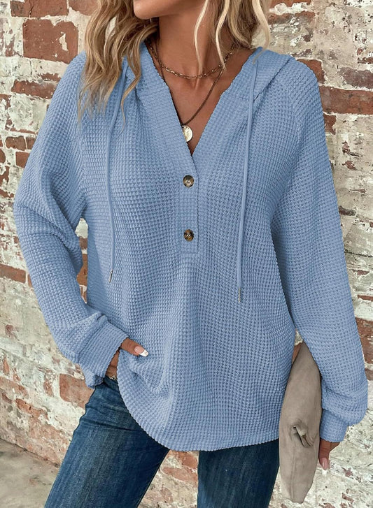 V-neck Long Sleeve Pullover Leisure Sports Sweater