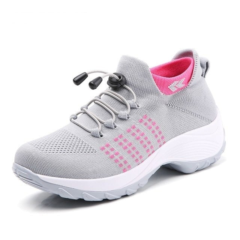 Chaussures confortables pour femmes avec support coussin d'air pour réduire le stress du dos et des genoux