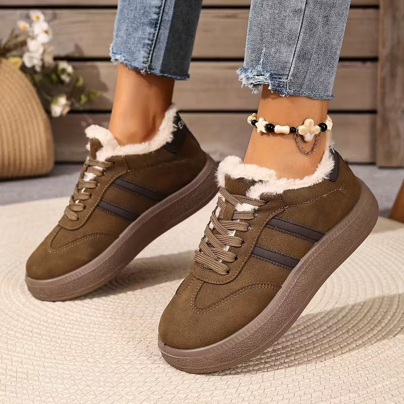 Women's Waterproof Warm Platform Sneakers Boots