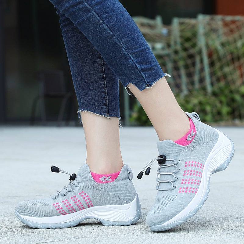 Chaussures confortables pour femmes avec support coussin d'air pour réduire le stress du dos et des genoux