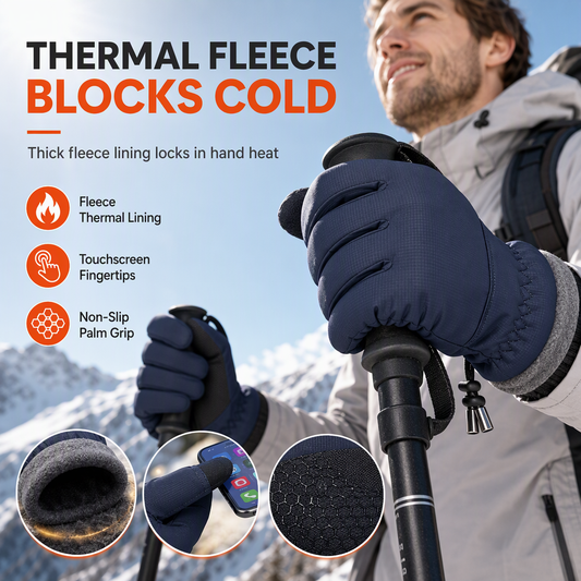 Unisex Windproof Thermal Cycling Gloves – Touchscreen & Non-Slip Grip